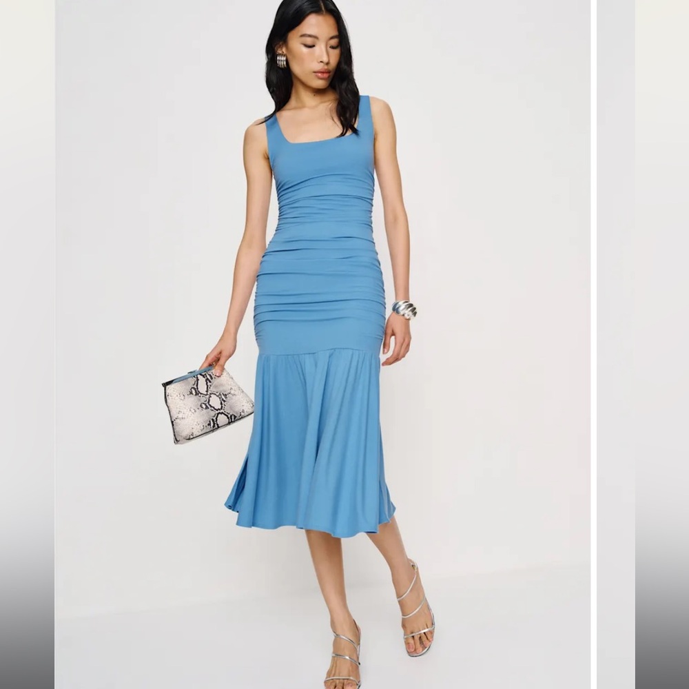 Reformation Sky Blue Midi Dress